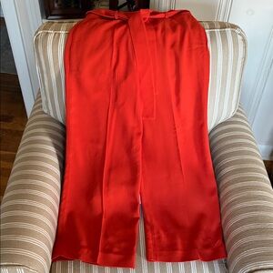 Theory Women's Vibrant Orange Wide Leg Pants